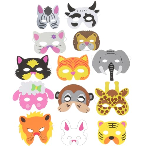 LRXIYODE 13 Stück Teiliges Tiermasken Kreative Tiermasken für Halloween und Partys aus Material Leicht und Bequem zu Tragen für Cosplay und Feierlichkeiten LRXIYODE 13 Stück Teiliges Tiermasken Kreative Tiermasken für Halloween und Partys aus Material Leicht und Bequem zu Tragen für Cosplay und Feierlichkeiten von LRXIYODE