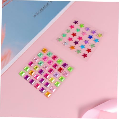 LRXIYODE 14 Blatt Teiliges Acryl Sticker für Selbstklebend Bunte Kristall Dekorationen für DIY Scrapbooking Fotoalben Bastelprojekte Langlebig und Vielseitig Einsetzbar von LRXIYODE