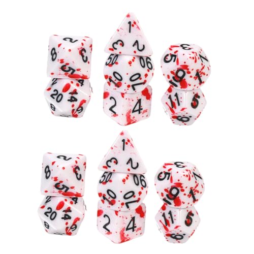 LRXIYODE 14 Stück Teiliges Tragbares Acryl Würfel mit Blutbespritztem Design Vielseitige Party und Tischwürfel Leicht und Dekorativ für Halloween und Festspielszenarien LRXIYODE 14 Stück Teiliges Tragbares Acryl Würfel mit Blutbespritztem Design Vielseitige Party und Tischwürfel Leicht und Dekorativ für Halloween und Festspielszenarien von LRXIYODE