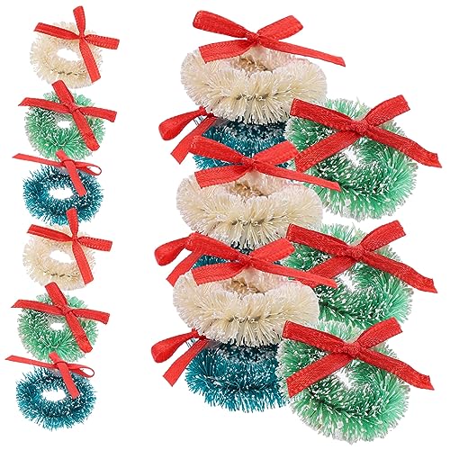 LRXIYODE 15 Stück Mini-Weihnachtsbaum Dekoration Girlande Weihnachtskranz Beflockung Weihnachten Beflockt Gefälscht Hängend Miniatur Dekorativ Puppe Kartenkränze Basteln Sisal-Seide LRXIYODE 15 Stück Mini-Weihnachtsbaum Dekoration Girlande Weihnachtskranz Beflockung Weihnachten Beflockt Gefälscht Hängend Miniatur Dekorativ Puppe Kartenkränze Basteln Sisal-Seide von LRXIYODE