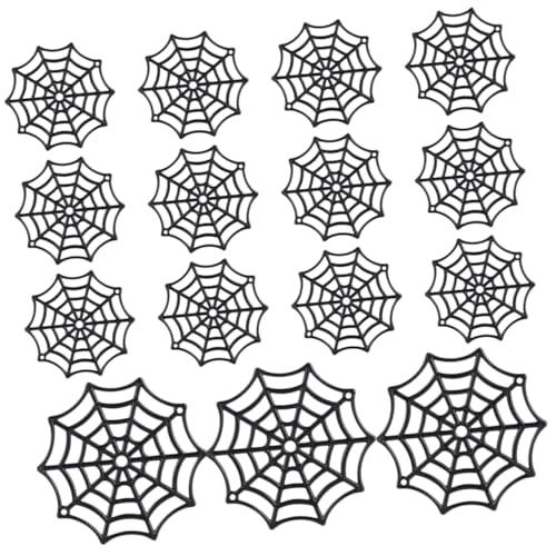 LRXIYODE 150 Stück Teiliges Schwarzes Kunststoff Spinnennetz Halloween Deko Vielseitige Gruselige Party und Innenraumdekoration für Geisterhaus Escape Garten und Halloween Feiern von LRXIYODE