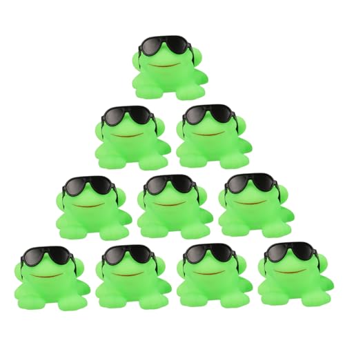 LRXIYODE 16 Stück Teiliges Bade Spielset mit Schwimmenden Froschfiguren und Sonnenbrillen Kreative Kunststoff Tierspielzeuge für Kleinkinder Wasserspaß Badewanne Pool Badespielzeug für von LRXIYODE