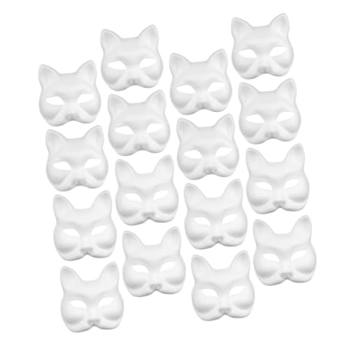 LRXIYODE 16 Stück Teiliges DIY Bemalbare Katzen und Fuchs Halbmasken aus Atmungsaktivem Papierpulp Leichte Blanko Masken für Basteln Karneval Halloween und Kreativen Gruppenevents LRXIYODE 16 Stück Teiliges DIY Bemalbare Katzen und Fuchs Halbmasken aus Atmungsaktivem Papierpulp Leichte Blanko Masken für Basteln Karneval Halloween und Kreativen Gruppenevents von LRXIYODE