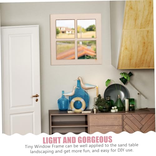 LRXIYODE 16 Stück Teiliges Puppenhaus Zubehör Mini Holz Fensterrahmen Realistisches Fach Fenster Leichtes Holzmodell für Puppenhaus Dekoration Langlebig und Wiederverwendbar für von LRXIYODE