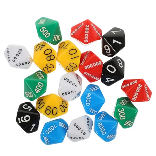 LRXIYODE 18 Stück Teiliges Würfelset aus Hochwertigem Kunststoff Farbige Polyeder Spielwürfel mit Sechs Seiten Langlebig und Praktisch für Brettspiele Party und Lernspiele von LRXIYODE