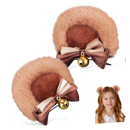 LRXIYODE 1Paar Bärenohren Haarclips mit Niedliche Haaraccessoires für Cosplay Hochzeiten Geburtstagsfeiern Karneval Sicherer Halt Stilvolles Design Farben von LRXIYODE