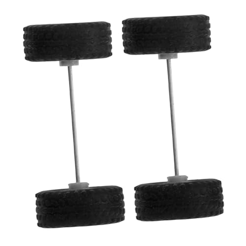 LRXIYODE 1Paar Spielzeugreifen für Autos Austauschbare Gummireifen für Modellautos Robuste und Langlebige Spielzeugautozubehörteile Silberne Offroad für Sammler von LRXIYODE