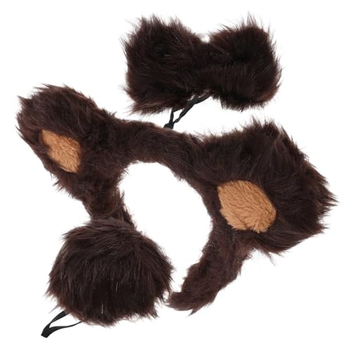 LRXIYODE Bärenkostüm Satz für Damen Bärenohren Stirnband mit Fliege Tierkostüm Zubehör für Cosplay und Partys Wiederverwendbare Kostümaccessoires für Geburtstagsfeiern und Halloween LRXIYODE Bärenkostüm Satz für Damen Bärenohren Stirnband mit Fliege Tierkostüm Zubehör für Cosplay und Partys Wiederverwendbare Kostümaccessoires für Geburtstagsfeiern und Halloween von LRXIYODE
