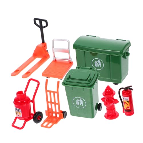 LRXIYODE 1Satz Feuerwehrmann Rollenspiel Set Interaktive Verkehrssimulationsspielzeuge für Kleinkinder Mülltonnen Feuerwehrset und Verschiedenen Fahrzeugen Fördert von LRXIYODE
