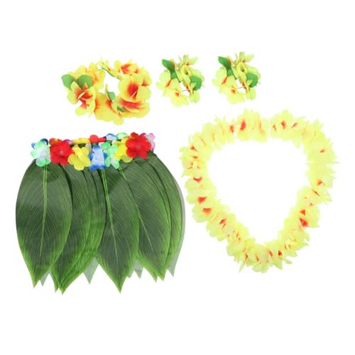 LRXIYODE 1Satz Hawaiianische Blattrock mit Bunten Blumengirlanden Verstellbare Realistische für Sommerpartys Geburtstagsfeiern und Bühnenaufführungen Teiliges Deko von LRXIYODE