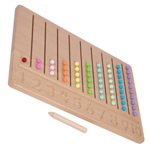 LRXIYODE Mathe-Spielzeug Für Kleinkinder Holz-Zahlen-tracing-Board Vorschul-lernspielzeug Zählhilfe-Board von LRXIYODE
