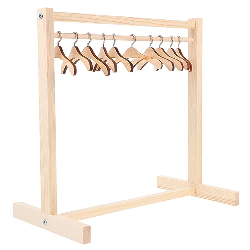 LRXIYODE 1Satz Kleidungsständer für Puppenhaus aus Holz mit Kleiderbügeln für Puppenkleidung Aufbewahrungsregal für Kinderzimmer Perfektes für Kleine LRXIYODE 1Satz Kleidungsständer für Puppenhaus aus Holz mit Kleiderbügeln für Puppenkleidung Aufbewahrungsregal für Kinderzimmer Perfektes für Kleine von LRXIYODE