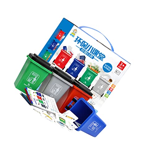 LRXIYODE 1Satz Kognitives Müllspielzeug für Mülleimer mit Karten Pädagogisches zur des Umweltbewusstseins Kreatives Lernspiel für Frühe Erziehung Sicher von LRXIYODE