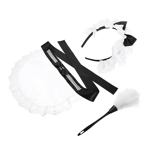 LRXIYODE 1Satz Maid Kostüm Zubehör Teiliges Damen Duster mit Spitze Schürze Haarband für Cosplay Partys Besondere Anlässe Einfach LRXIYODE 1Satz Maid Kostüm Zubehör Teiliges Damen Duster mit Spitze Schürze Haarband für Cosplay Partys Besondere Anlässe Einfach von LRXIYODE