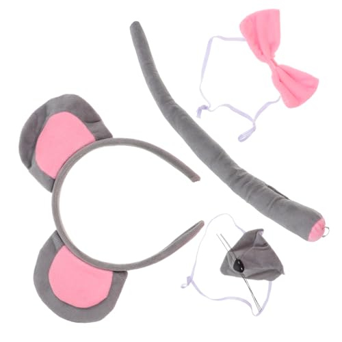 LRXIYODE 1Satz Mauskostümset für Teiliges Cosplay Accessoire mit Kopfband Fliege Karneval Fasching Kostümpartys Stylisch LRXIYODE 1Satz Mauskostümset für Teiliges Cosplay Accessoire mit Kopfband Fliege Karneval Fasching Kostümpartys Stylisch von LRXIYODE