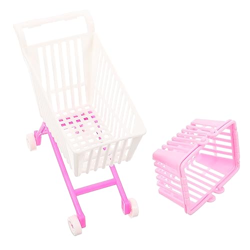 LRXIYODE 1Satz Mini Einkaufswagen Modell für Puppen Supermarkt Handcart mit Pinkem Korb Dekorative Aufbewahrung für Stifte und Rollenspiele und Tischdeko LRXIYODE 1Satz Mini Einkaufswagen Modell für Puppen Supermarkt Handcart mit Pinkem Korb Dekorative Aufbewahrung für Stifte und Rollenspiele und Tischdeko von LRXIYODE