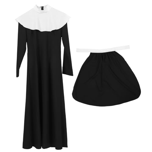 LRXIYODE 1Satz Nonnenkostüm für Damen Halloween Kostüm Übergröße Cosplay Outfit für Frauen für Kostümpartys Bühnenaufführungen Einzigartiges Design für Besondere Anlässe LRXIYODE 1Satz Nonnenkostüm für Damen Halloween Kostüm Übergröße Cosplay Outfit für Frauen für Kostümpartys Bühnenaufführungen Einzigartiges Design für Besondere Anlässe von LRXIYODE