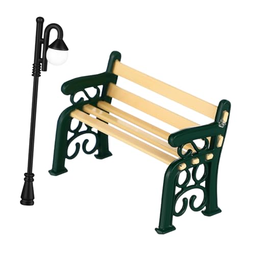 LRXIYODE 1Satz Parkstuhl Mit Laternenpfahl Mini Lampe Und Bank Puppenhaus Dekoration Gartenrequisiten Für Kreative Szenenlayoutgestaltung Für Miniaturgärten LRXIYODE 1Satz Parkstuhl Mit Laternenpfahl Mini Lampe Und Bank Puppenhaus Dekoration Gartenrequisiten Für Kreative Szenenlayoutgestaltung Für Miniaturgärten von LRXIYODE
