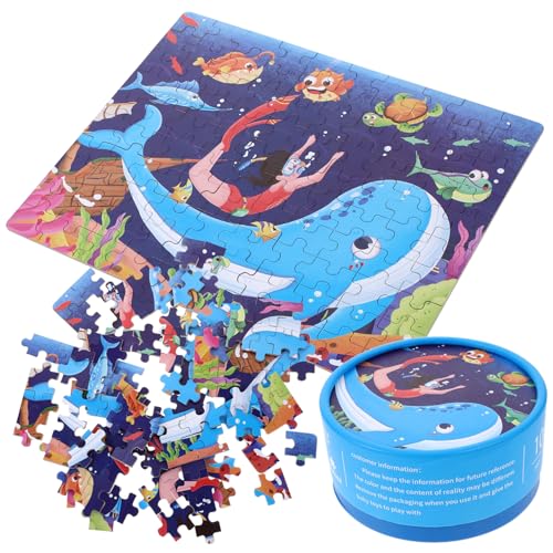 LRXIYODE 1Satz Puzzle aus Papier Intelligentes für Kleinkinder Jahren Teile Unterwasserwelt Puzzle Fördert Vorschulbildung und Hand Augen Koordination von LRXIYODE