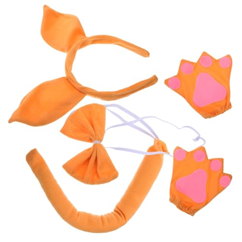 LRXIYODE 1Satz Tierohren Stirnband mit Niedliches Cosplay Kostüm für Erwachsene Fliege für Bühnenauftritte Kostümpartys von LRXIYODE