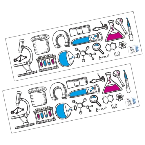 LRXIYODE 2 Blätter Wissenschaftliche Labor Wandsticker Teilig Selbstklebend Abnehmbar PVC Wanddekoration für Wohnzimmer Büro Kinderzimmer ohne Rückstände LRXIYODE 2 Blätter Wissenschaftliche Labor Wandsticker Teilig Selbstklebend Abnehmbar PVC Wanddekoration für Wohnzimmer Büro Kinderzimmer ohne Rückstände von LRXIYODE