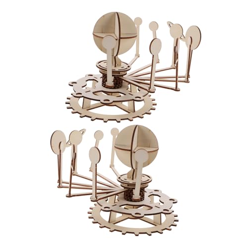 LRXIYODE 2 Sätze DIY Holz-solar-System Modellbausatz für Planeten Puzzle Stem Lernspielzeug Pädagogisches Wissenschaftsspiel für Schulprojekte und Wohnraumdekoration von LRXIYODE