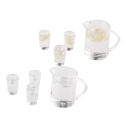 LRXIYODE 2 Sätze Essen und mit kochendem Wasser Luft Getränke kleine Hausfigur Puppenhaus-Wasserbecher miniaturfiguren miniaturen Figuren Mini -Wasserbecher Mini-Hausschmuck Harz von LRXIYODE