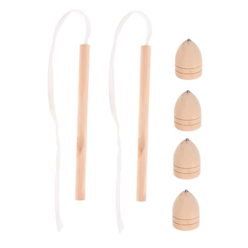 LRXIYODE 2 Sätze Kreiselspielzeug Aus Holz Holzspielzeug Rotierende Kreiselspielzeuge Verschleißfestes Kreiselspielzeug Top-Accessoire Holzkreisel Gyro- Hölzern Khaki von LRXIYODE