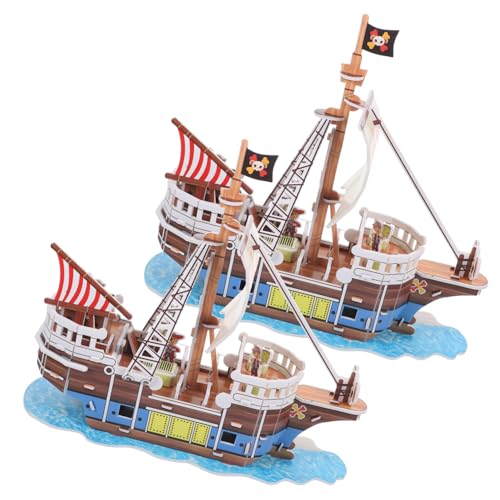LRXIYODE 2 Sätze Papierpiratenschiff Puzzle Vorgefertigte Pappbausätze für Erwachsene und Handschonend und Einfach zu Montieren Handwerkliches Segelboot Modell zum Lernen LRXIYODE 2 Sätze Papierpiratenschiff Puzzle Vorgefertigte Pappbausätze für Erwachsene und Handschonend und Einfach zu Montieren Handwerkliches Segelboot Modell zum Lernen von LRXIYODE
