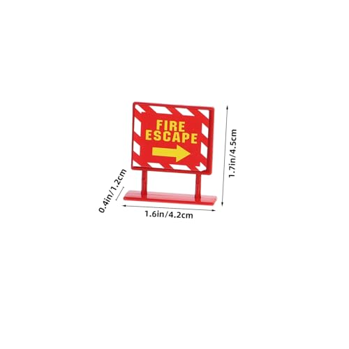 LRXIYODE 2 Sätze Teiliges Verkehrszeichen spielset aus Robustem Realistische Miniatur straßenschilder in Gelb und Rot Pädagogisches Verkehrsspielzeug für Sandtisch und Klassenzimmer von LRXIYODE