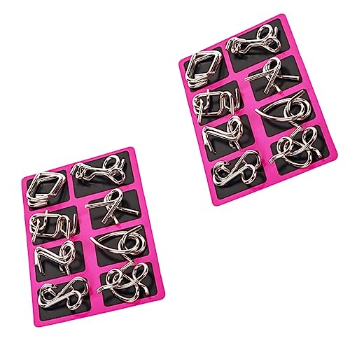 LRXIYODE 2 Sätze Zwei Sets Draht Puzzle Entsperren Interlock für Teiliges Set für Kreative Denksportaufgaben und Pädagogisches für Jungen und Mädchen von LRXIYODE