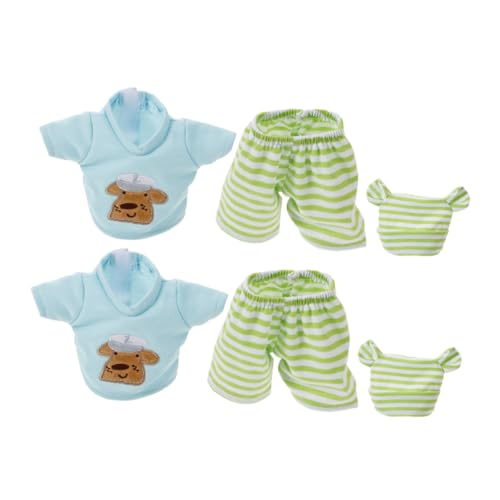 LRXIYODE 2 Satz Teiliges Puppenkleider Gestreifte Baumwollkleidung Vielseitige Puppenoutfits für Kreatives Ankleidespiel Leicht und Tragbar für Rollenspiel Unterwegs von LRXIYODE