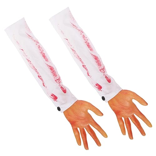 LRXIYODE 2 Stck Halloween Fake Arme und Hände mit Stoffhülle Realistische Gruselige Dekoration Leichte Tragbare Horror Requisiten für Halloween Party und LRXIYODE 2 Stck Halloween Fake Arme und Hände mit Stoffhülle Realistische Gruselige Dekoration Leichte Tragbare Horror Requisiten für Halloween Party und von LRXIYODE
