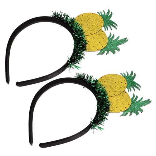 LRXIYODE 2 Stück Ananas Haarreifen Frucht Stirnband Festlicher Haarschmuck Party Zubehör Leicht Bequem Für Damen Mädchen Tropisches Kostüm von LRXIYODE