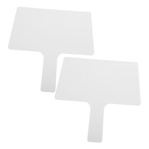 LRXIYODE 2 Stück Antworttafel Mini Whiteboard tragbares Whiteboard Hand-Whiteboards Antwortpaddel Paddelbrett für kleine trocken abwischbare Tafel Handzeichen Handpaddel Acryl Weiß von LRXIYODE
