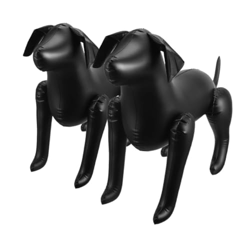 LRXIYODE 2 Stück Aufblasbarer PVC Hundemodell Realistisch Tierfigur für Kleidungsschau Vielseitig als Deko Fotorequisite und Kinderspielzeug Leichter Transport Platzsparend Lebensecht von LRXIYODE