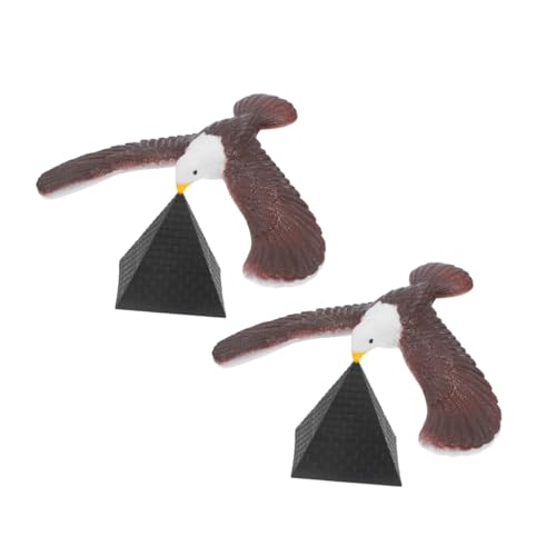 LRXIYODE 2 Stück Denkspiel Balanciervogel Balance Ornament Physik Einhorn Weißes Stift Hirschspiel Wackeln Flatternder Vogel Kreativität Vogelspielzeug Adlerspielzeug von LRXIYODE