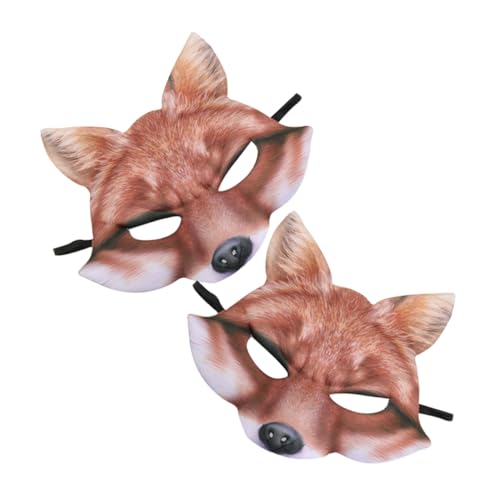LRXIYODE 2stücke Fuchsmaske Für Cosplay Halloween-partys Karneval Und Maskenbälle Tier-cosplay-maske Einzigartige Partymaske von LRXIYODE