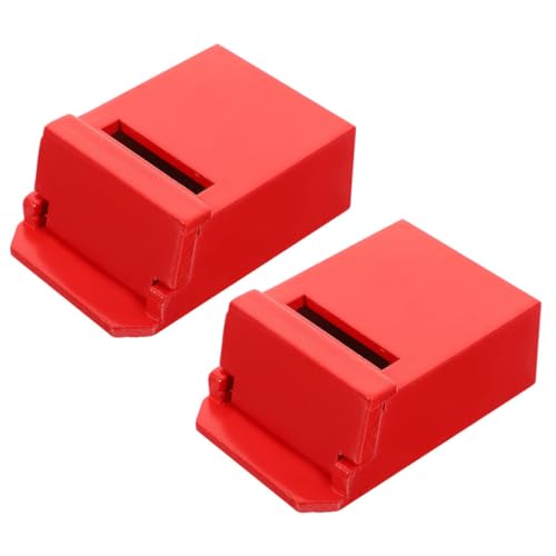 LRXIYODE 2 Stück Farbpostkastenmodell winzig Mini Möbel Postfächer klein Briefkasten Figur Kinderspielzeugmailbox hölzern rot von LRXIYODE