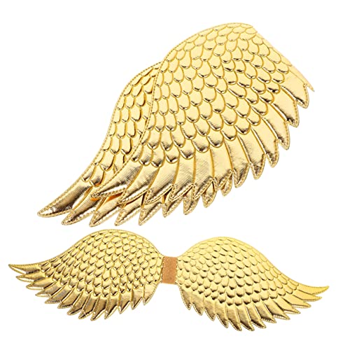 LRXIYODE 2 Stück Goldene Engelsflügel Kostümzubehör für Fantastische Requisiten für Halloween Karneval Cosplay und Bühnenaufführungen LRXIYODE 2 Stück Goldene Engelsflügel Kostümzubehör für Fantastische Requisiten für Halloween Karneval Cosplay und Bühnenaufführungen von LRXIYODE