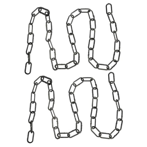 LRXIYODE 2 Stück Halloween Deko Kunststoffkette Teilig Realistische Schwarze und Silberne Absperrkette Langlebige PE Kette für und Dekoration Umweltfreundlich und Robust von LRXIYODE