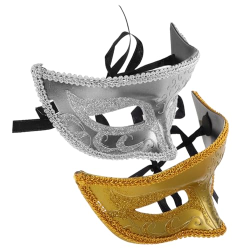LRXIYODE 2 Stück Halloween Party Masken Kunststoff Halbgesichtsmasken für Männer und Frauen Leichte und Langlebige Venezianische Maskerade für Karneval Fasching Kostüm und Aufführungen LRXIYODE 2 Stück Halloween Party Masken Kunststoff Halbgesichtsmasken für Männer und Frauen Leichte und Langlebige Venezianische Maskerade für Karneval Fasching Kostüm und Aufführungen von LRXIYODE
