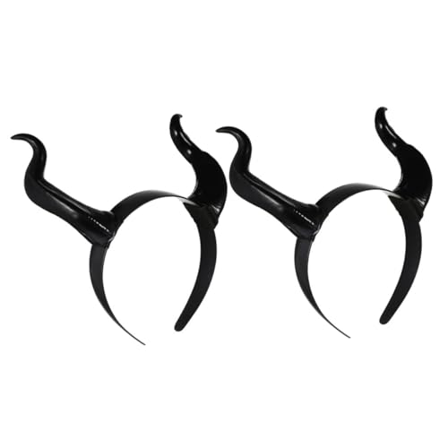 LRXIYODE 2 Stück Halloween Teufelshörner Haarreif Kunststoff Kopfschmuck Cosplay Hörner Haarschmuck für Damen Herren Party Kostüm Zubehör LRXIYODE 2 Stück Halloween Teufelshörner Haarreif Kunststoff Kopfschmuck Cosplay Hörner Haarschmuck für Damen Herren Party Kostüm Zubehör von LRXIYODE