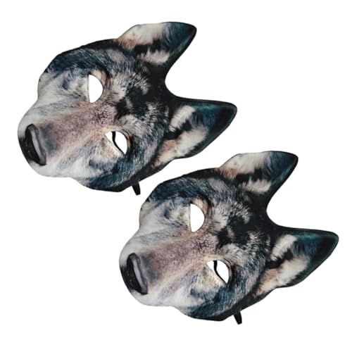 LRXIYODE 2 Stück Halloween Wolfsmasken Eva Halbe Gesichtsmasken mit Realistischem Design Leicht und Vielseitig Passend für Karneval Cosplay Maskerade und Party LRXIYODE 2 Stück Halloween Wolfsmasken Eva Halbe Gesichtsmasken mit Realistischem Design Leicht und Vielseitig Passend für Karneval Cosplay Maskerade und Party von LRXIYODE