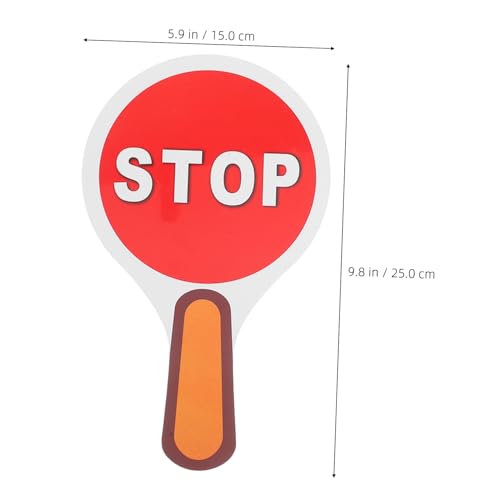 LRXIYODE 2 Stück Handheld Stop Paddle Wasserdichtes Beidseitiges Verkehrsschild Rot grün mit Griff für Verkehrssicherheit und Unterricht Robustes Kunststoffschild für Outdoor und von LRXIYODE