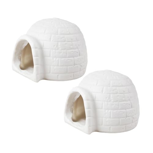 LRXIYODE 2 Stück Iglu-Modell Mini Klein Retro Frost Figur Gefälscht Ornament Mikro Urlaub Iglu- Plastik Weiß LRXIYODE 2 Stück Iglu-Modell Mini Klein Retro Frost Figur Gefälscht Ornament Mikro Urlaub Iglu- Plastik Weiß von LRXIYODE
