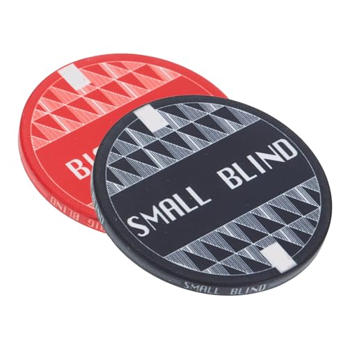 LRXIYODE 2 Stück Keramische Großer und Kleiner Blind Button Runde Dealer Chips Abriebfest Glatte Oberfläche Langlebig für Poker und Kartenspiele für Indoor und Outdoor Gebrauch von LRXIYODE