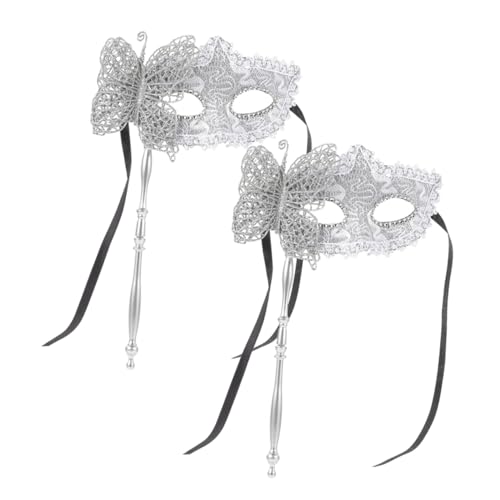 LRXIYODE 2 Stück Maskenballmaske Abschlussballmaske Partymaske Kostümmaske Für Herren Maske Für Maskenparty Damenkostümmasken Maske Mit Stab Maskenballmaske Für Damen Silber Kunststoff LRXIYODE 2 Stück Maskenballmaske Abschlussballmaske Partymaske Kostümmaske Für Herren Maske Für Maskenparty Damenkostümmasken Maske Mit Stab Maskenballmaske Für Damen Silber Kunststoff von LRXIYODE