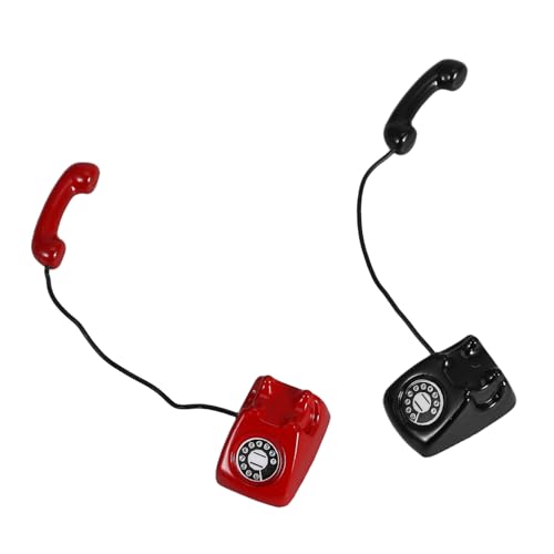 LRXIYODE 2stücke Miniatur Retro Telefonmodell Nostalgisches Telefon Spielzeug Für Puppenhaus Dekoration Metall Modell Im Vintage Stil Für Kreative DIY Mini-szenen LRXIYODE 2stücke Miniatur Retro Telefonmodell Nostalgisches Telefon Spielzeug Für Puppenhaus Dekoration Metall Modell Im Vintage Stil Für Kreative DIY Mini-szenen von LRXIYODE