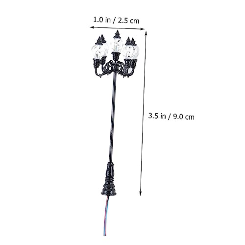 LRXIYODE 2 Stück Maßstab Stabile Mikrolandschaft Lampe mit Warmem Licht Sandtisch und Puppenhaus Beleuchtung Dekorative Mini Straßenlaterne für Miniaturmodelle von LRXIYODE